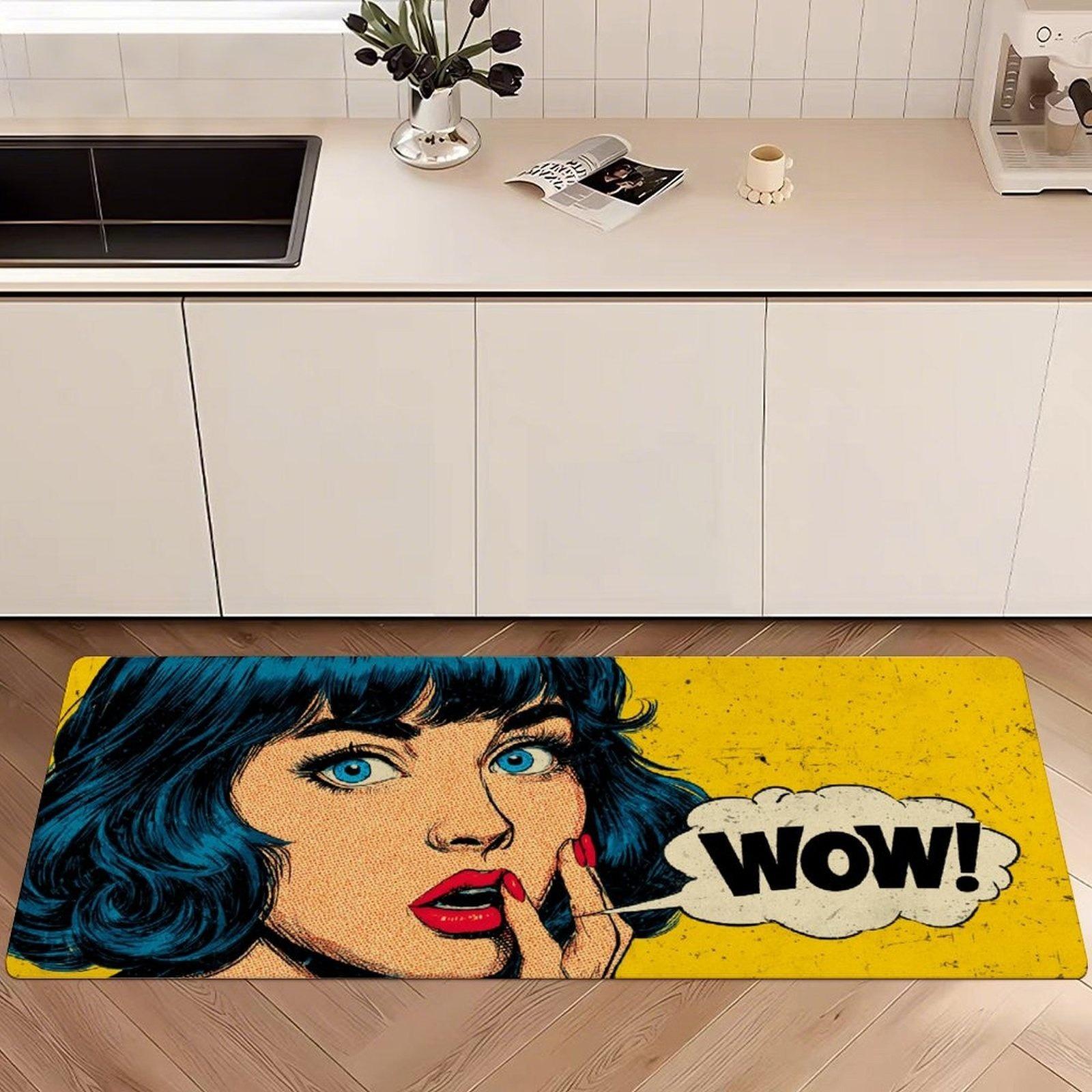

Stylish Pop Art Long Mat, Perfect for Hallways, Kitchens, and Bedrooms - A Versatile Runner for Entryways and Bathrooms Carpet 40x120cm