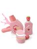 Children Pretend Play Pink Makeup Bag Wooden Play House Toys Simulation Girl Make Up Set Dressing Table Cosmetics Toys Gift