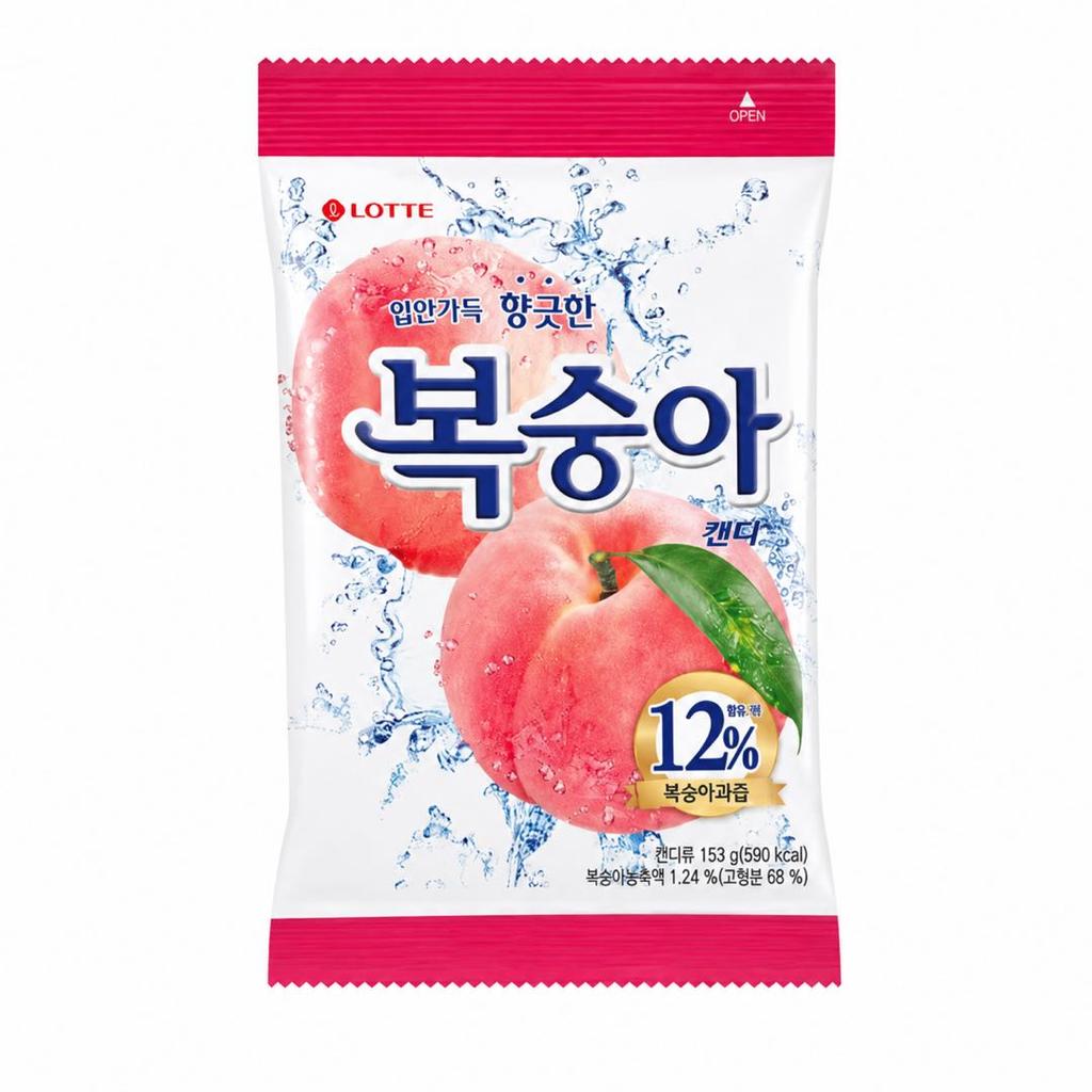 Lotte Pfirsich-Hartbonbons 153g 6er-Pack