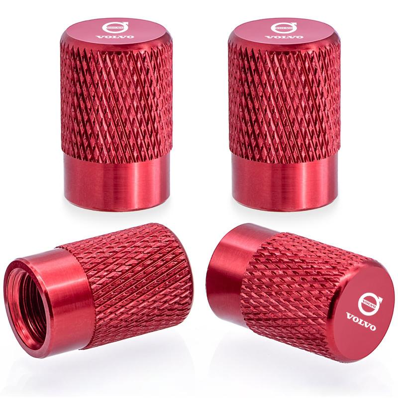 For Volvo EX90 V60 V40 XC90 S60 XC60 V50 V70 S90 4PCS Car Wheel Tire Valve Cap Tyre Stem Cover Airdust Waterproof Accessories