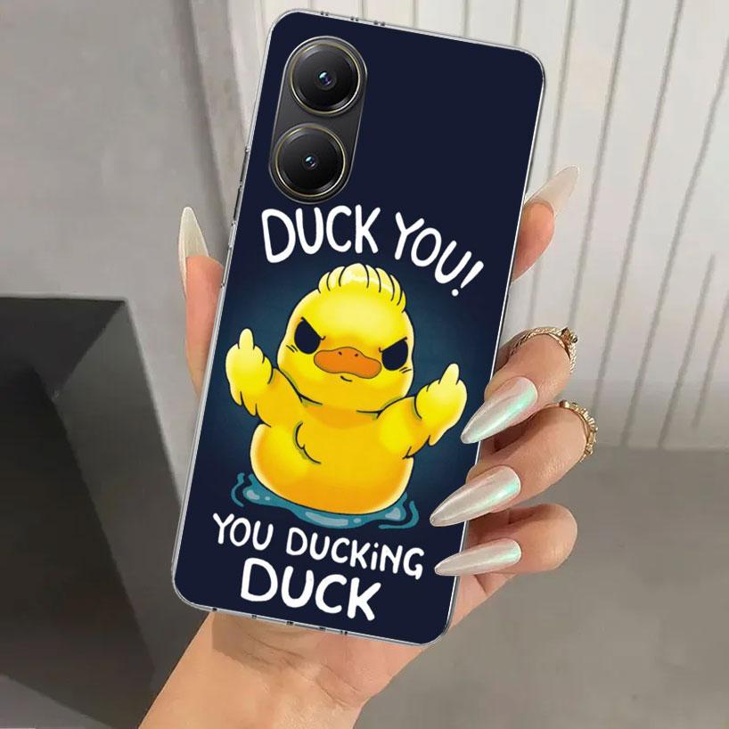 Funny Cute Yellow Duck You Phone Case for Xiaomi Poco X5 X6 X7 Pro F7 Ultra M7 Redmi 15 15C 13 13C 12 12C 10 10A 10C 9 9A 9C 9T