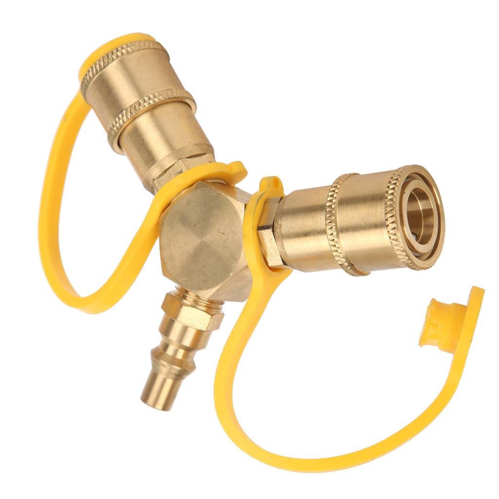 2 Ways 1 4in RV Propane NPT Quick Connect Y Splitter Adapter for Propane Hose Connector Kit