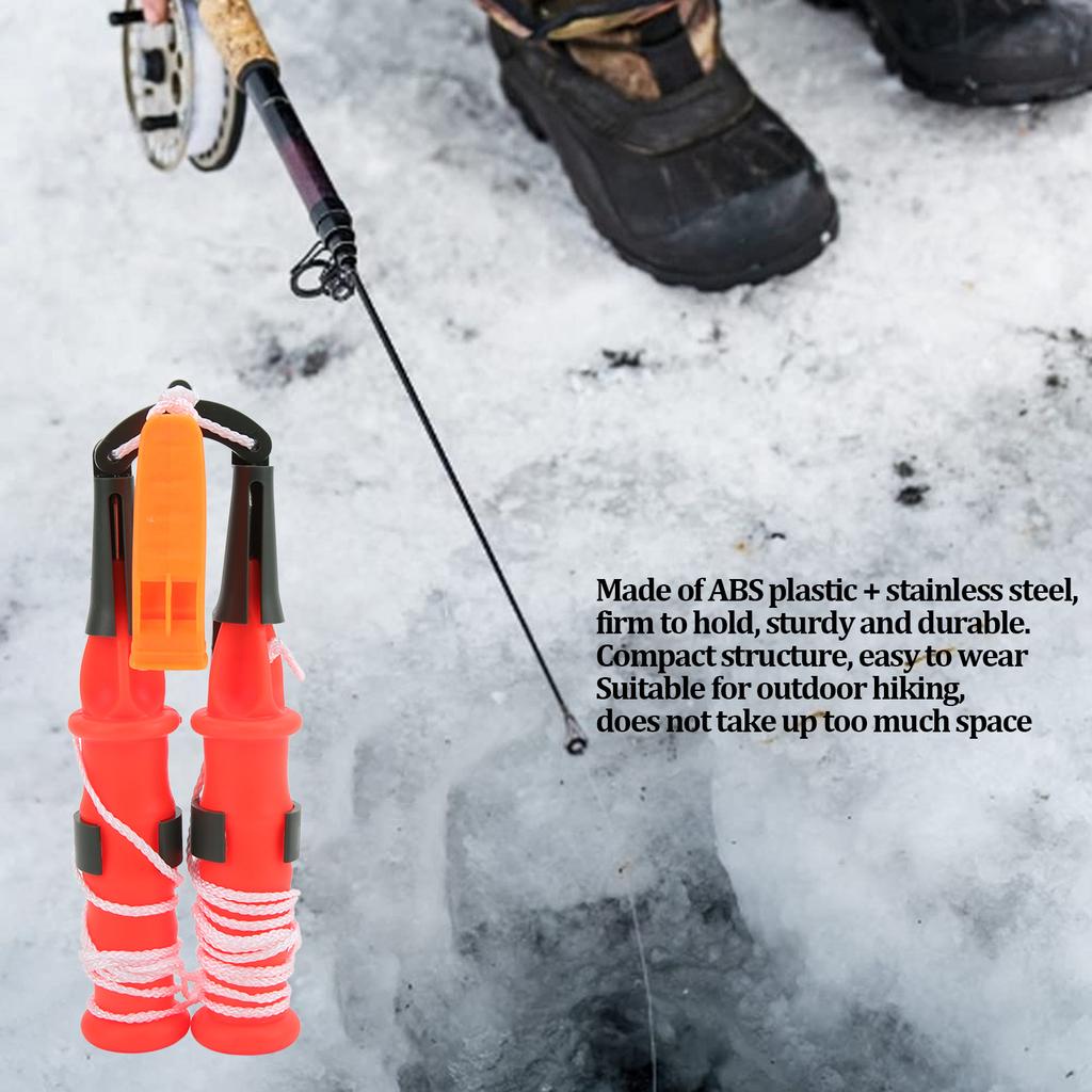 Winter Ice Picks Ice Fishing Safety Picks with Emergency Whistle Fishing Tackle Tool Ice Fishing Safety Kit