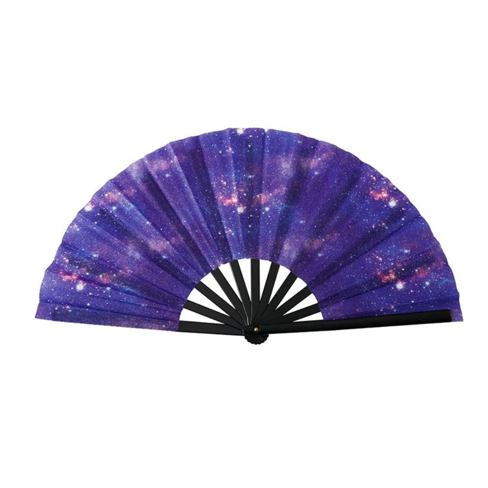 Handheld Performance Dance Fan Glitter Kung Fu Fan Creative Sparkling Folding Fan  Club