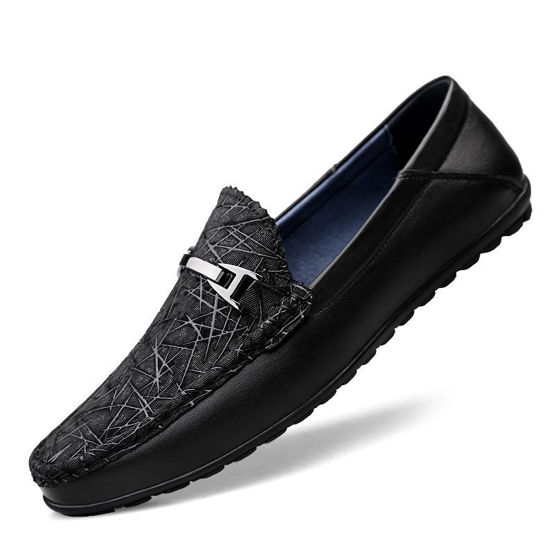 Men's Fashionable Cowhide Loafers - Breathable, Soft Sole Casual Driving Moccasins