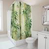 Bambus Duschvorhang Wasserdichter Stoff Große Größe Grüne Pflanzen Badezimmerdeko Anpassbarer Druck Heimdekoration Wasserdicht Pri