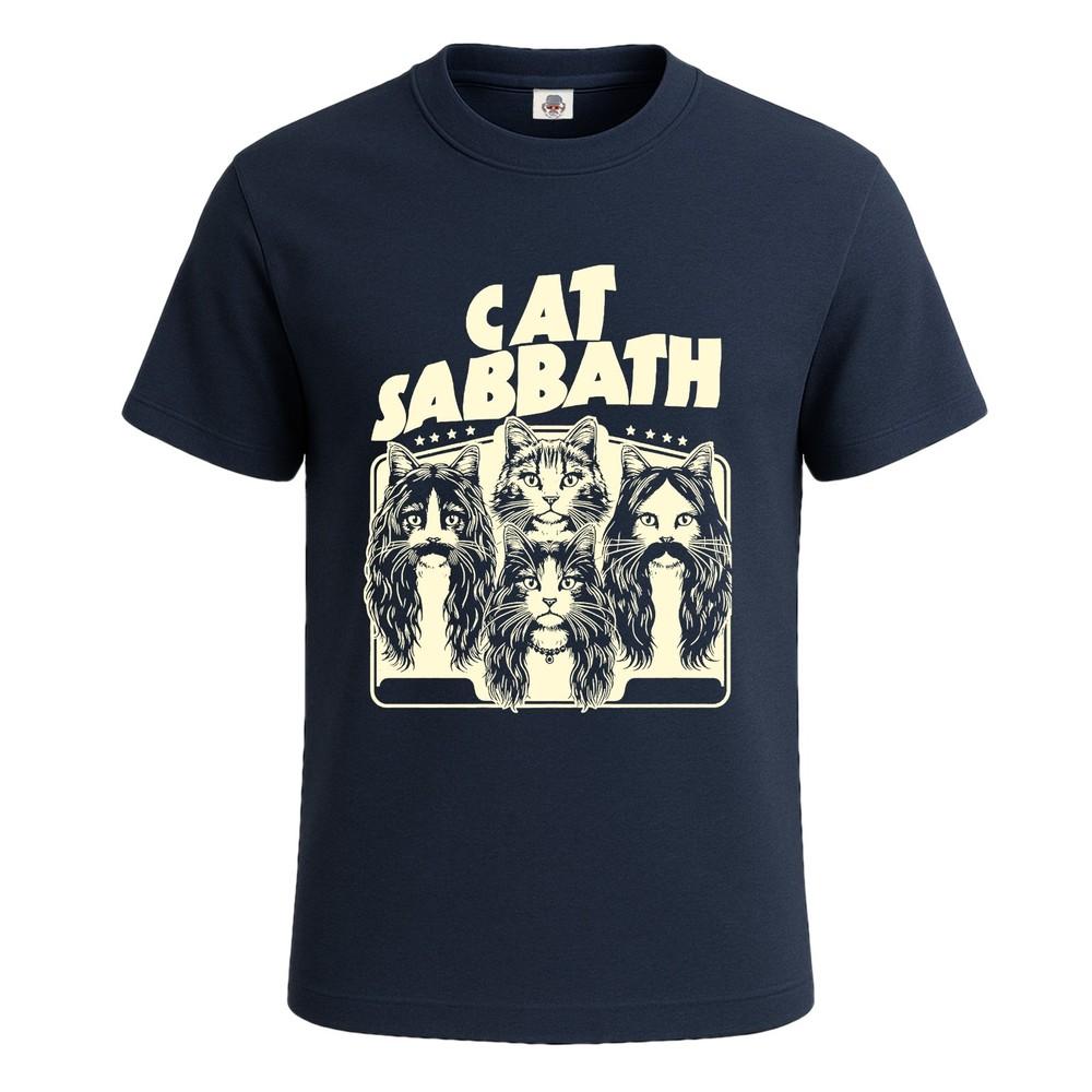 Cat sabbath novelty funny graphic joke mens t shirt funny party shirt top tee 2XL