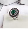 Retro Rhinestone Court-Style Circle Earrings