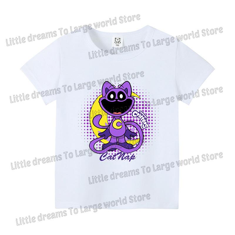 Smilings Critters Tshirt for Girls Boys Cartoon Tee Summer Anime Printed Tops Short Sleeve Tshirts Children Breathable Clothes