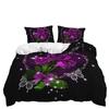 Bett Dreiteilig Rose Liebe Set Valentinstag Hochzeit Bettbezug Zweiteilig Schlafzimmer