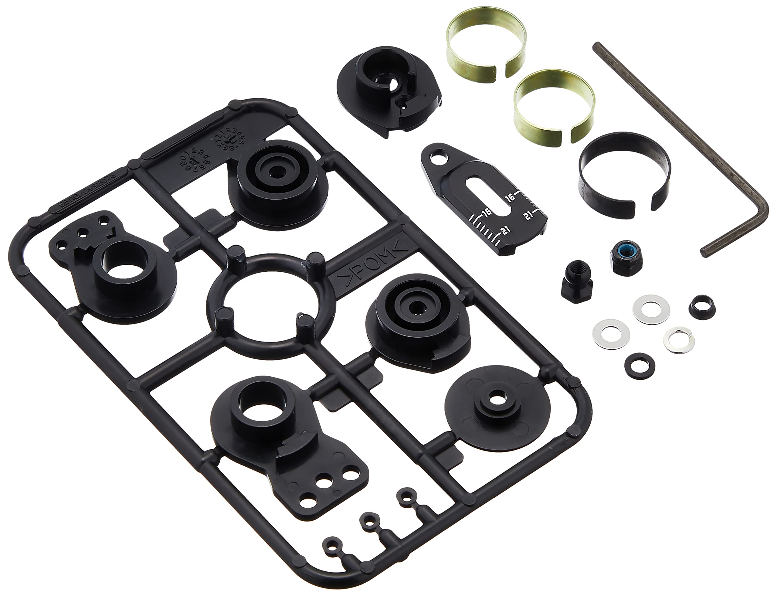 

Tamiya Options 1893 Aluminum Adjustable Servo Horn 54893 Hop-Up No. OP.1893 чорний