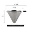 304 Stainless Steel Reusable Coffee and Tea Drip Filter Funnel
