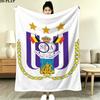 Rsc Anderlecht Print Flannel Blanket, High Quality Comfortable for All Seasons, Home Decor, Warmth and Comfort, Perfect for Christmas Gifts