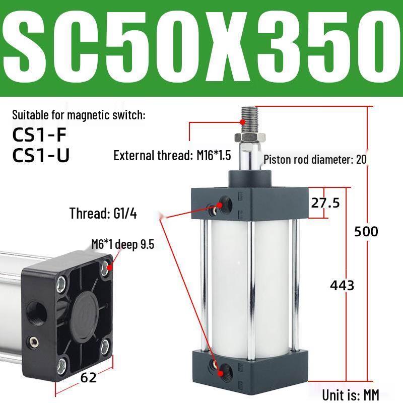 Aokewen SC Serie Standard-Pneumatikzylinder