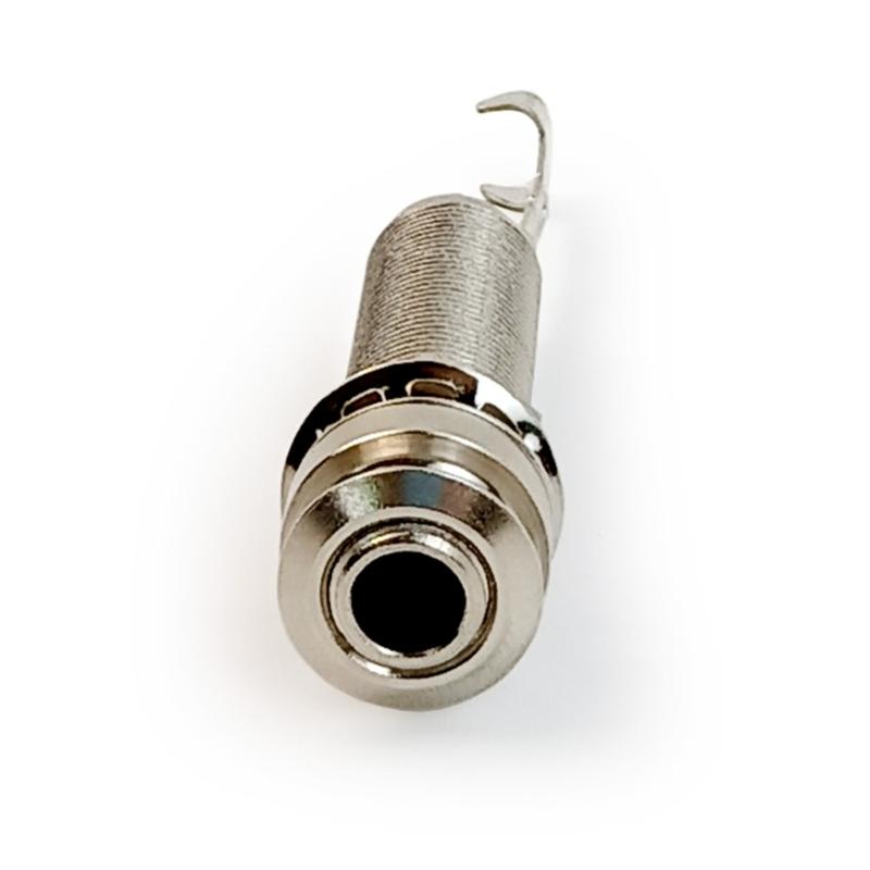 5Pcs Electric Guitar Bass 6.35mm Socket Long Threaded Socket Cylinder Input Output Plug Sockets Guitar Accessories