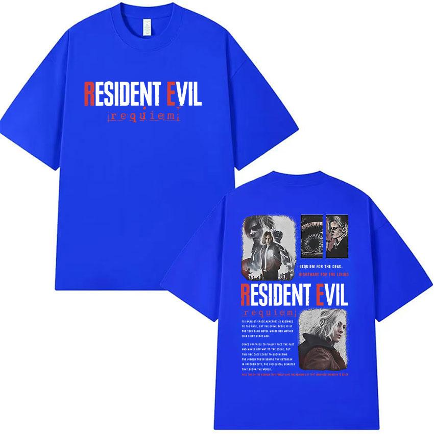 Leon Kennedy Resident Evil Graphic T Shirt Mens Women Vintage Summer High Quality Oversized Top 100 Cotton Tshirt Streetwear