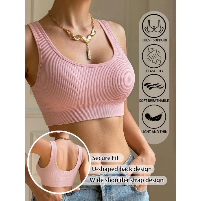 Women Seamless Shockproof Sports Tank Top Beauty Back Push Up Gym Yoga Workout