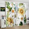 Białe Tło Żółty Wzór Słonecznika Zasłona o Wysokim Zacienieniu Sypialnia Salon Okno Dekoracja Domu 2 Sztuki Zacienienie Gorąca Sprzedaż