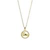 Twelve Constellations Necklace Women'S Trend Personality Temperament Diamond-Set Round Pendant Neck Chain With Jewelry