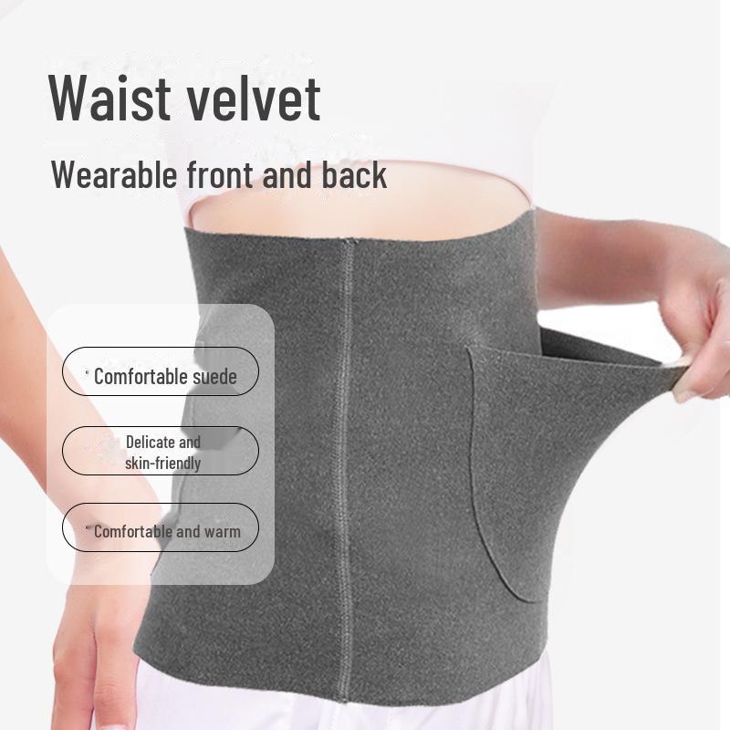 Warm Belly and Waist Belt with Double Pockets for Cold Protection
