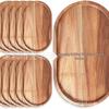 Insulated Japanese Acacia Wood Rectangular Tray & Oval Breadboard