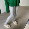 Herbst Grau Kompressionsstrumpfhose Damen Strumpfhose Elastisch Hoher Bund Strümpfe 2024 Körperformende Leggings Harajuku Streetwear