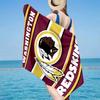 Washington Redskins Microfiber Beach Towel, Lightweight And Quick-Dry, for Summer Travel, Beach Essential, Swimming Pool