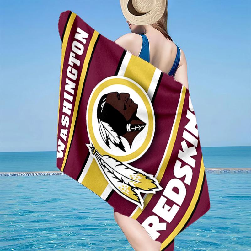 Washington Redskins Microfiber Beach Towel, Lightweight And Quick-Dry, for Summer Travel, Beach Essential, Swimming Pool