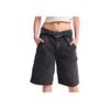 Vans Drill Chore Comfortable Fashion Trendy Minimalist Solid Color Denim Shorts Unisex shorts Black VN0A7S4SE90