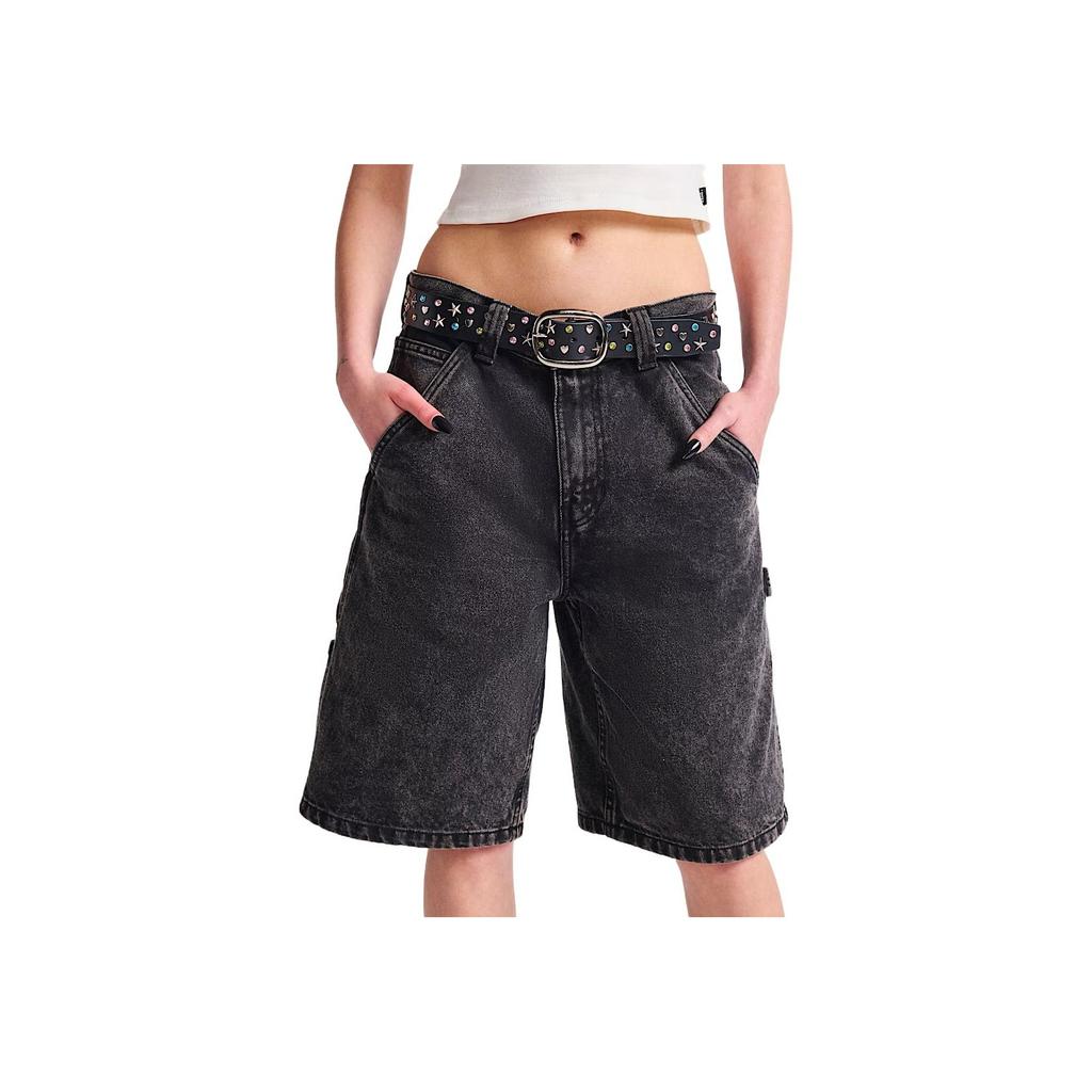 Vans Drill Chore Comfortable Fashion Trendy Minimalist Solid Color Denim Shorts Unisex shorts Black VN0A7S4SE90