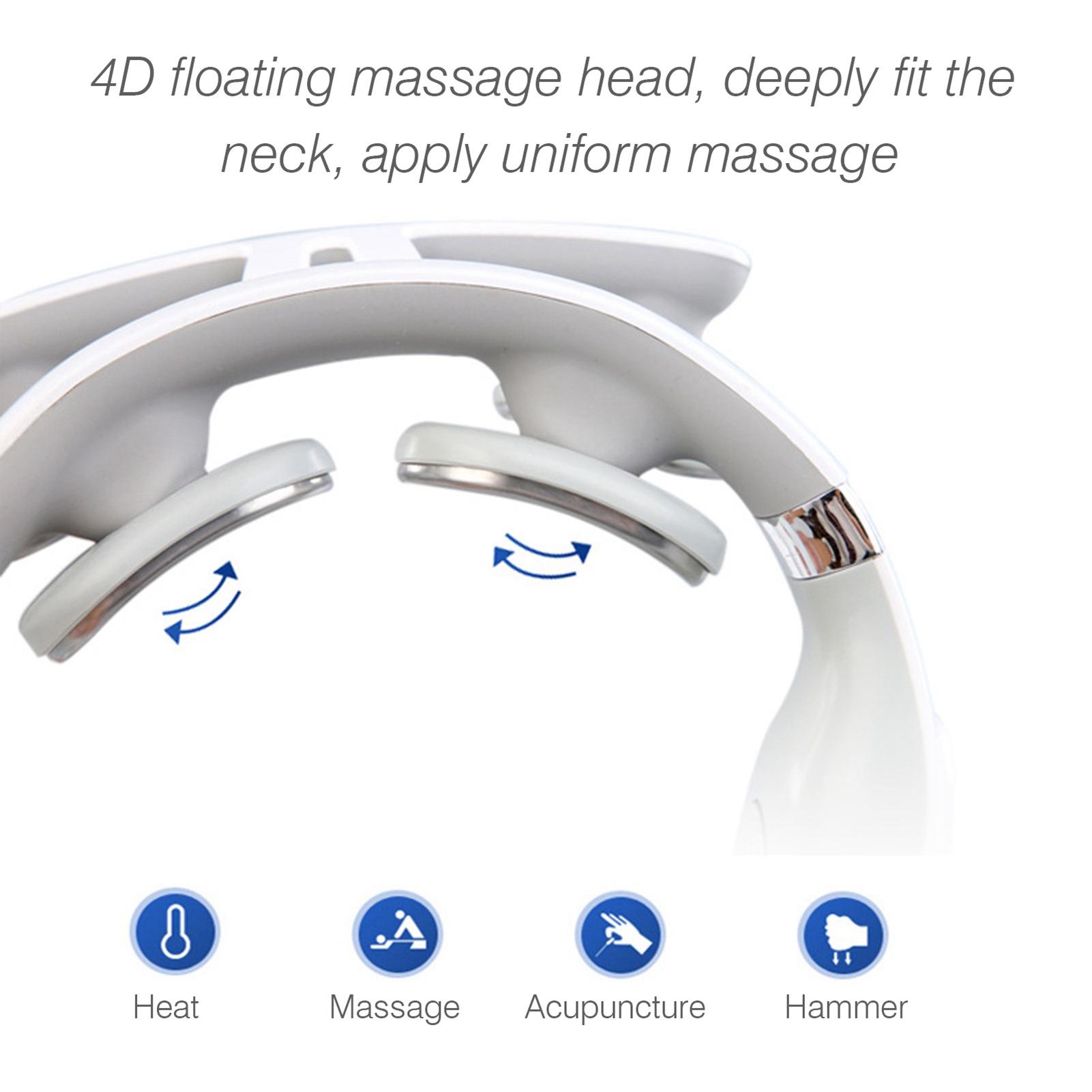 

Cervical Massager 16 Modes USB Smart Pulse Heating 4 Head Neck Massager for Neck Tension Neck Shoulder Pain Relief Relax Muscles