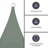 Voile solaire - carré - 5 x 5 m - couleur : gris vert
