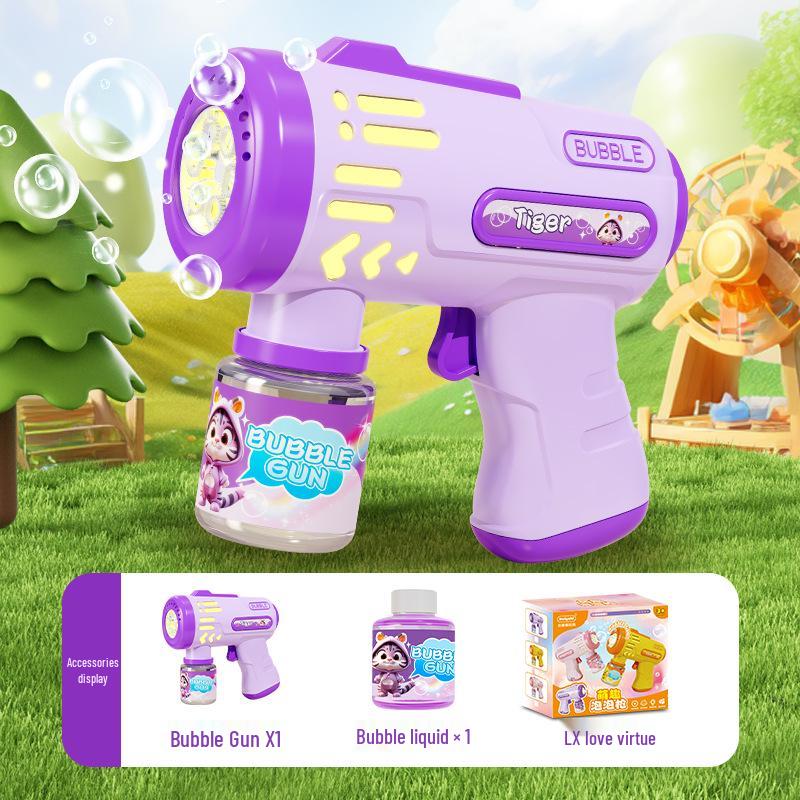 Gatling Bubble Gun: Automatic Electric Handheld Bubble Maker for Kids
