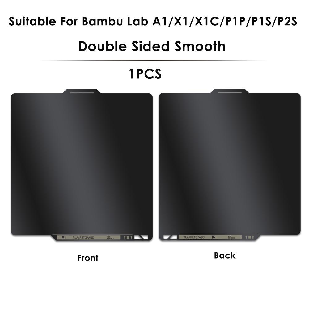 Bambu Smooth PEI Plate P2S X1 X1C A1 P1P P1S Build plates 256x256mm Double Sides Heatbed For Bambulab 3D Printer P2s Accessories