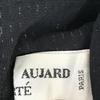 CHRISTIAN AUJARD Velour Shirt Jacket Shoulder Pads Women L Black(USED)
