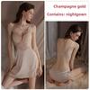 Sexy Lace Perspective Temptation Steel Ring Gathering Plus Chest Pad Large Size Suspender Skirt Women's Loungewear Set