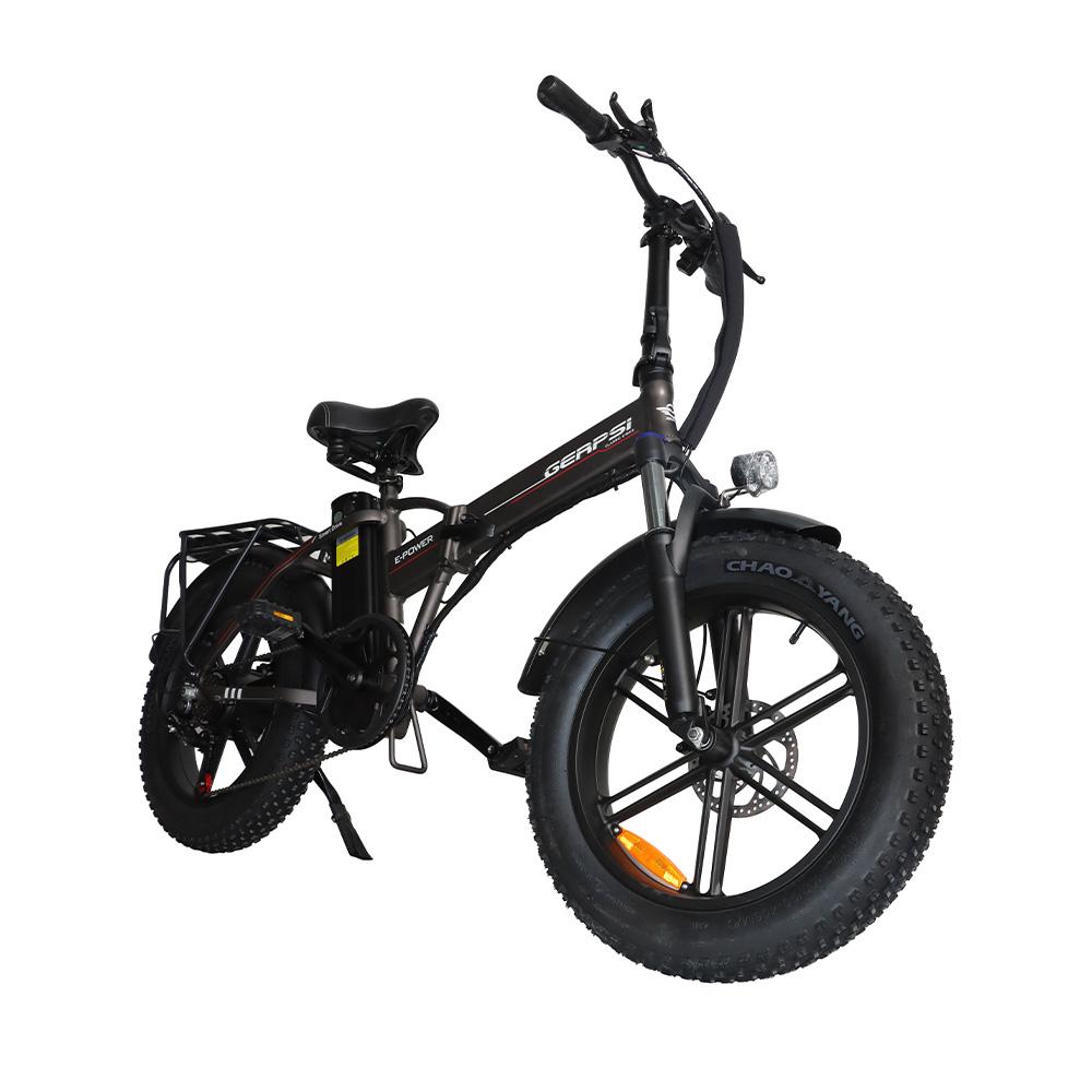 BAOLUJIE DZ2002 Elektrofahrrad mit dicken Reifen für Erwachsene, 48V 16Ah abnehmbarer Akku grau