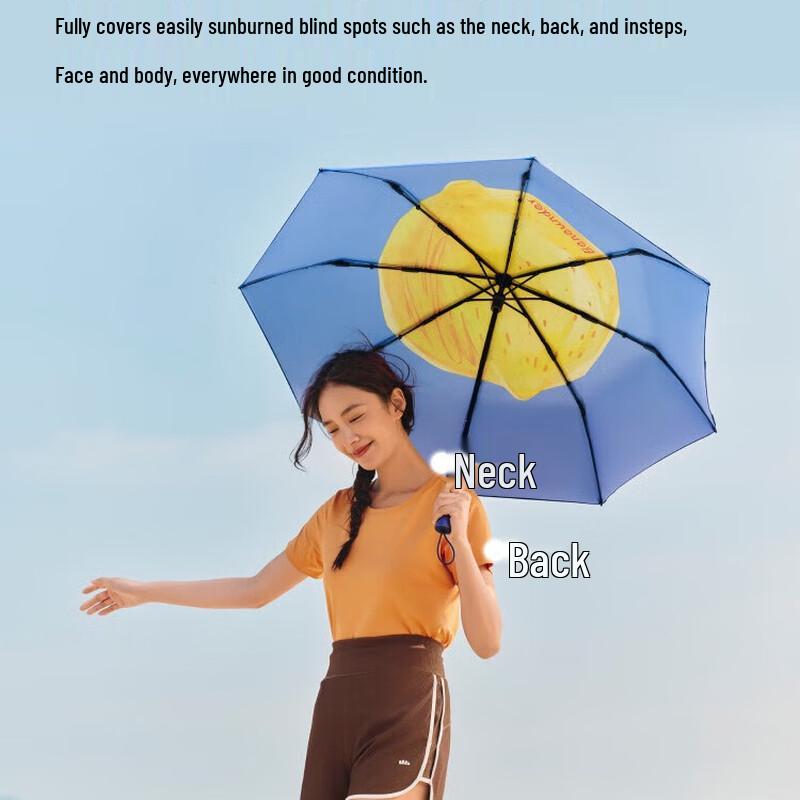 Beneunder Three-Fold UV Protection Black Glue Umbrella