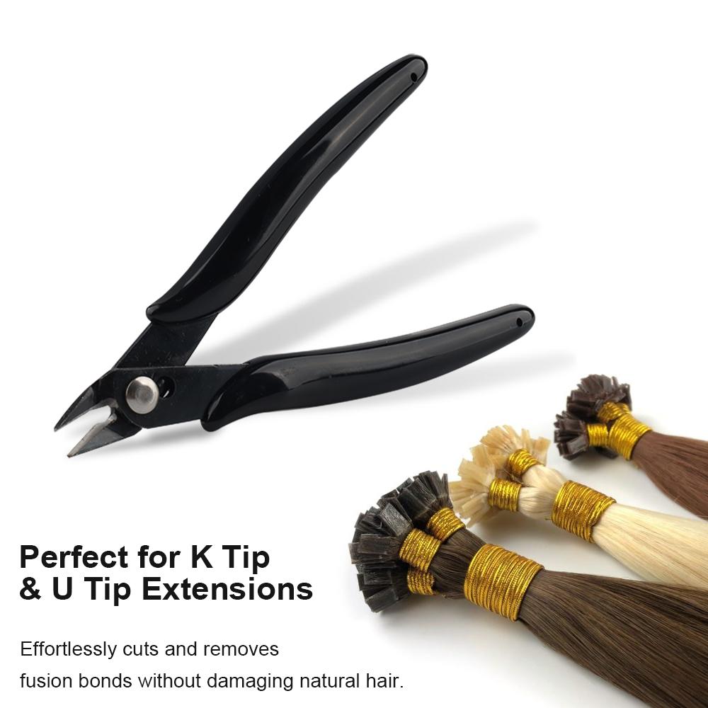 Lanshii Keratin Bond Cutter for Hair Extensions – Sharp Curved Blade Pliers for K-Tip & U-Tip Fusion Removal – Pro Salon Tool