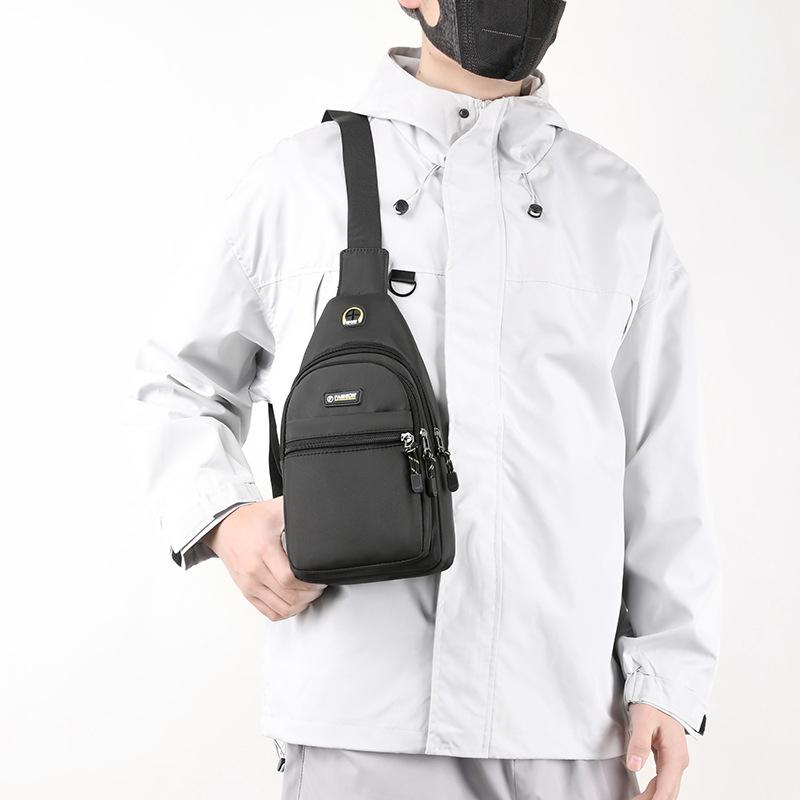 Men's Chest Bag 2024 New Casual Fashion Shoulder Bag Male Hand Crossbody Korean Cycling Backpack