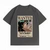 Unisexs Clothing New 100 Cotton Breathable Summer TShirt One Piece Nico Robin Wanted Print Casual Streetwear Unisexs Tops