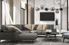 Siena Black Hanging Lamp 6-Flat Graphite Lampshade E14
