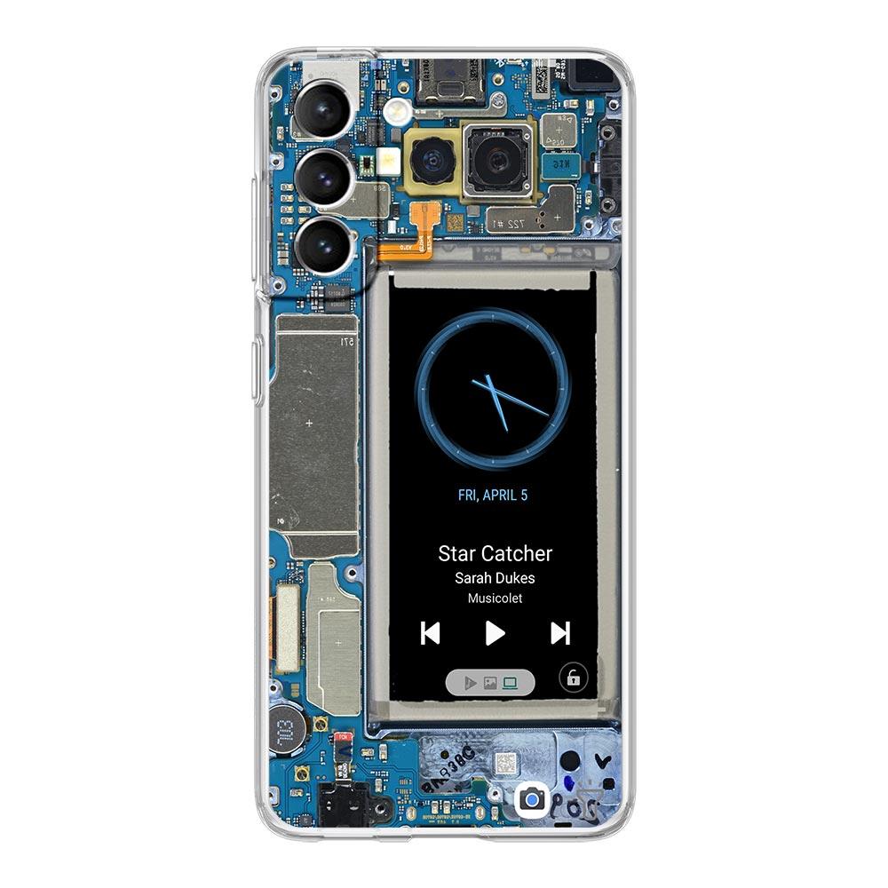 Transparente Handyhülle für Samsung Galaxy S25 S24 S23 S22 S20 S21 FE Ultra S25 Edge Plus Hüllen Hauptplatine Muster