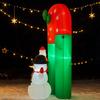 7.87FT Inflatable Christmas Arch Santa Snowman Toy LED Lit Festive Gift Xmas Yard Party Decoration Xmas Supplies Home Ornament