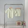 2025 Korean Style Baby & Toddler Ice Silk Knit Summer Top and Pants Set