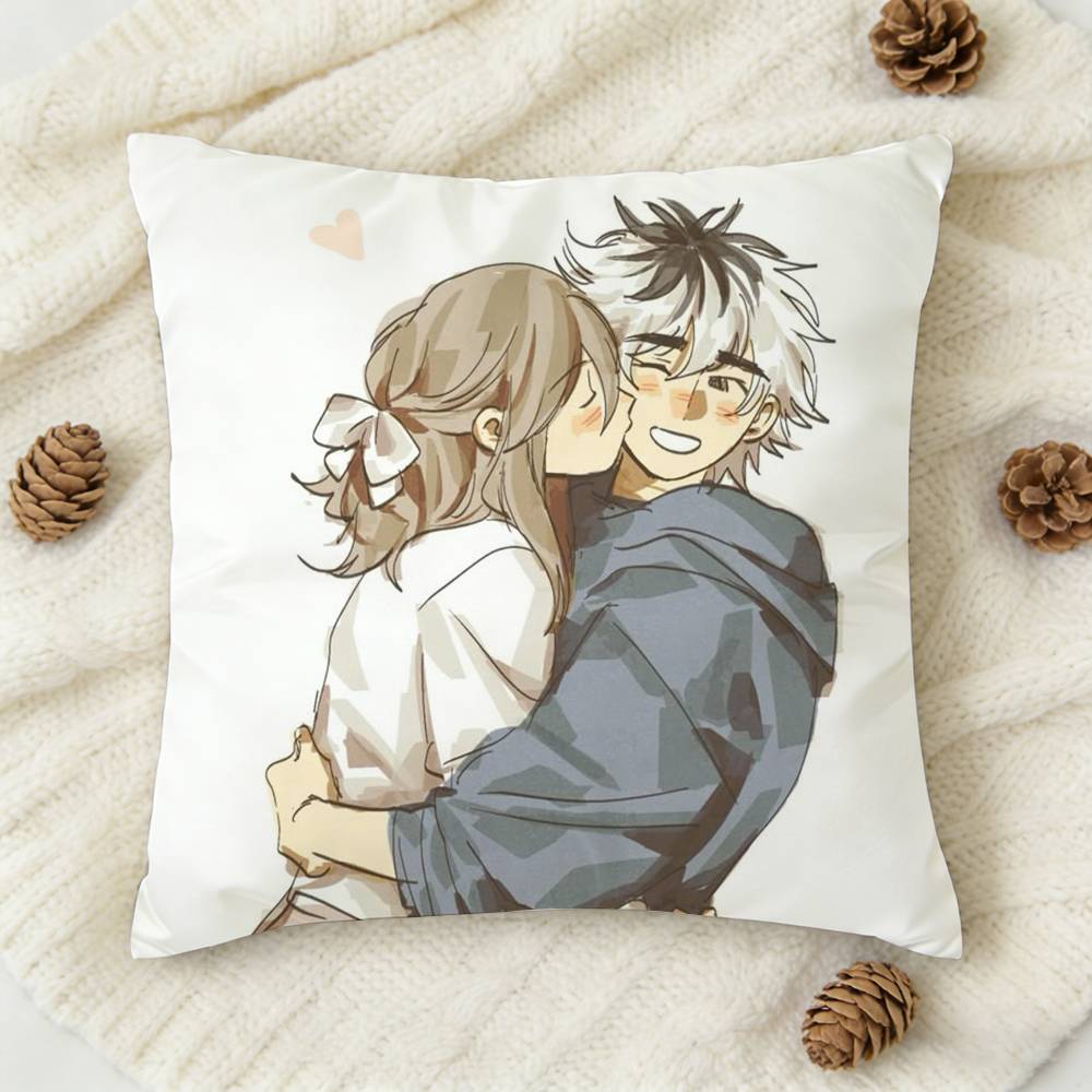 New CCherry Crush Anime Doublesided Printed Square Decorative Cushion Cover for Sofa Living Room Home Decor