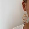 European & American Geometric Circle Metal Long Pendant Earrings - Bold, Simple, Stylish Studs for Women