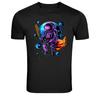 Funny Astronaut Riding Broom Space Adventure T-Shirt