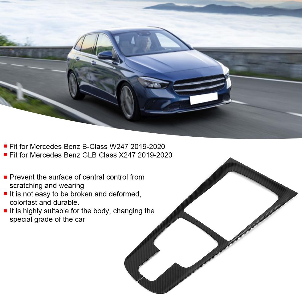 Center Console Decoration Panel Interior Trim Fit for   GLB B Class W247 X247 19-20(Carbon   Texture )
