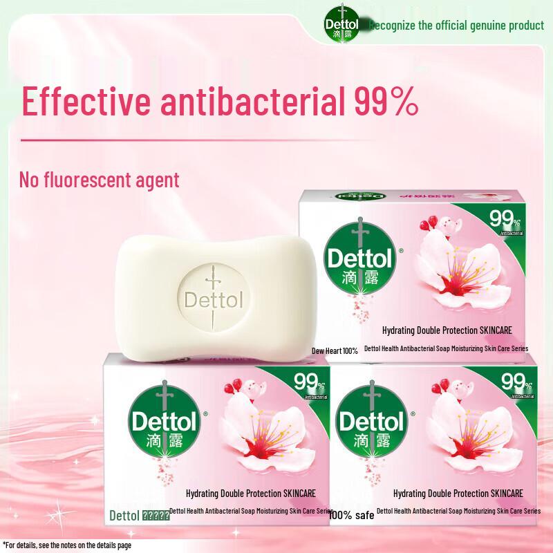 Dettol Moisturizing Antibacterial Soap (3-Pack)